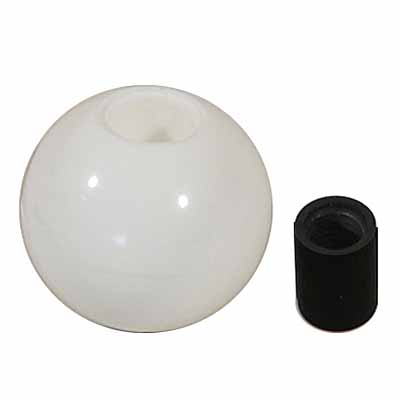 Unit small single-hole sphere, white (hydrogen), with cap 