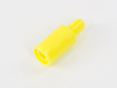 End Cap with prong 3.0 mm yellow